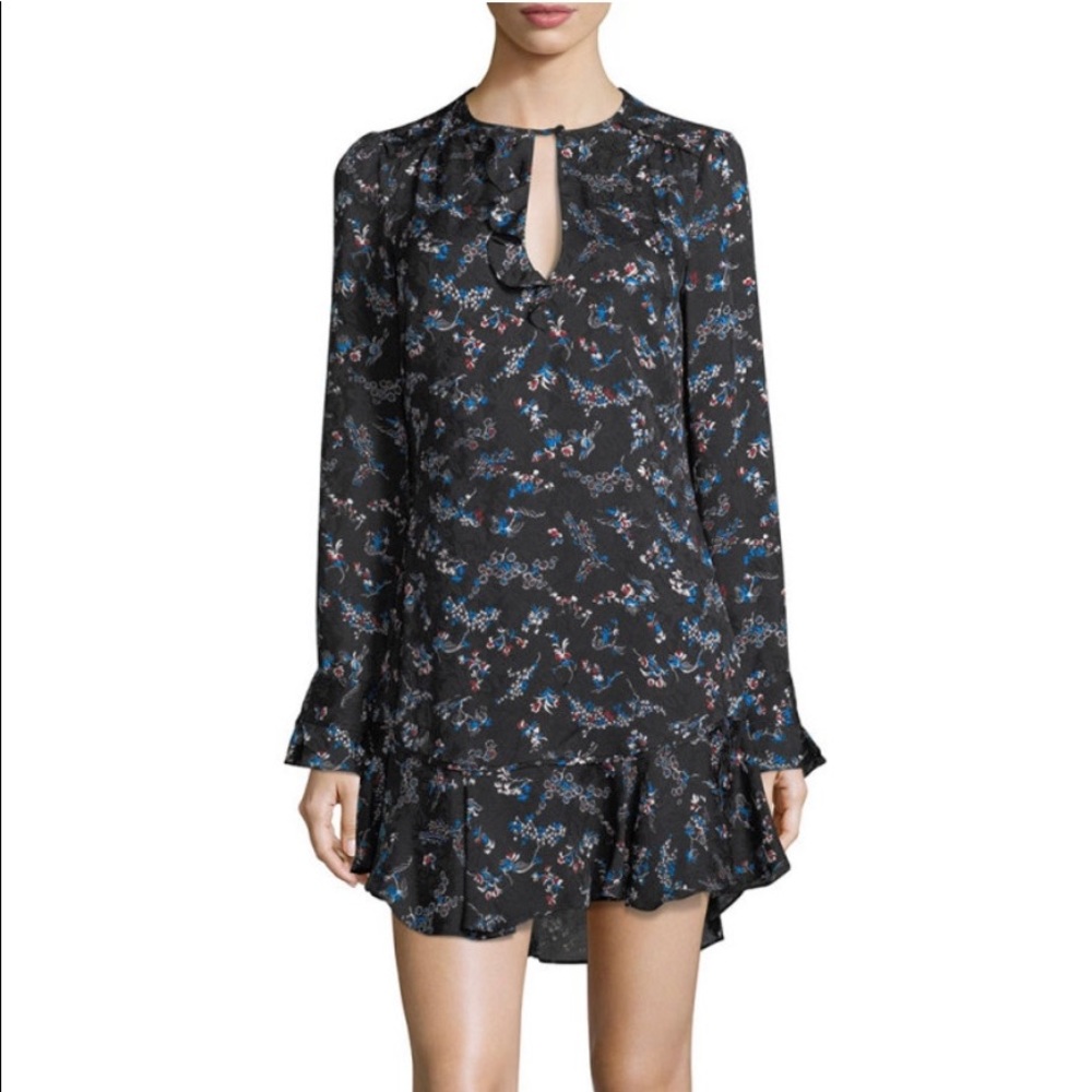 Veronica Beard Preston Long-Sleeve Silk Dress